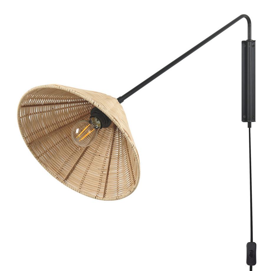Beliani Lampe murale en Rotin  PALENA  