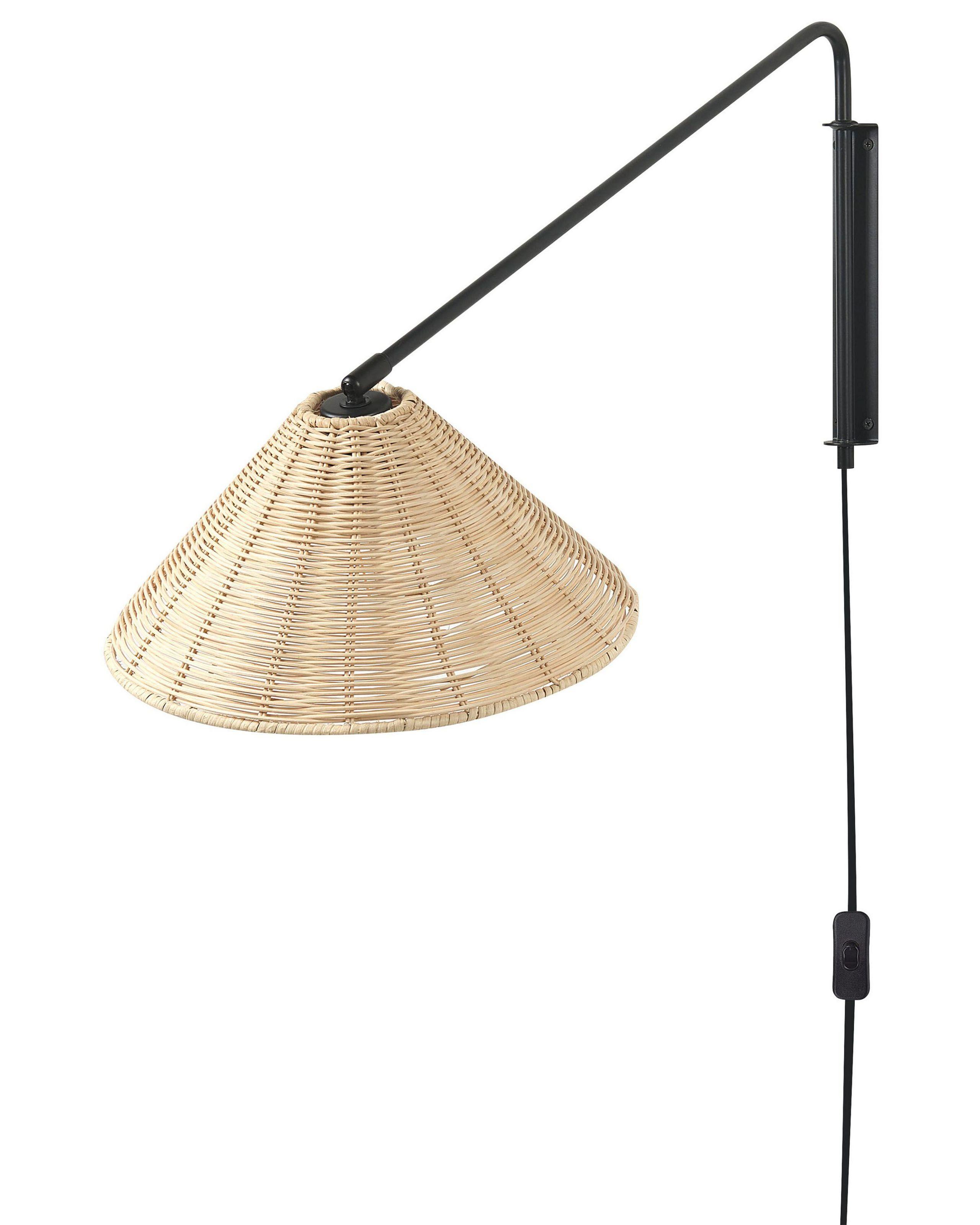 Beliani Lampe murale en Rotin Boho PALENA  