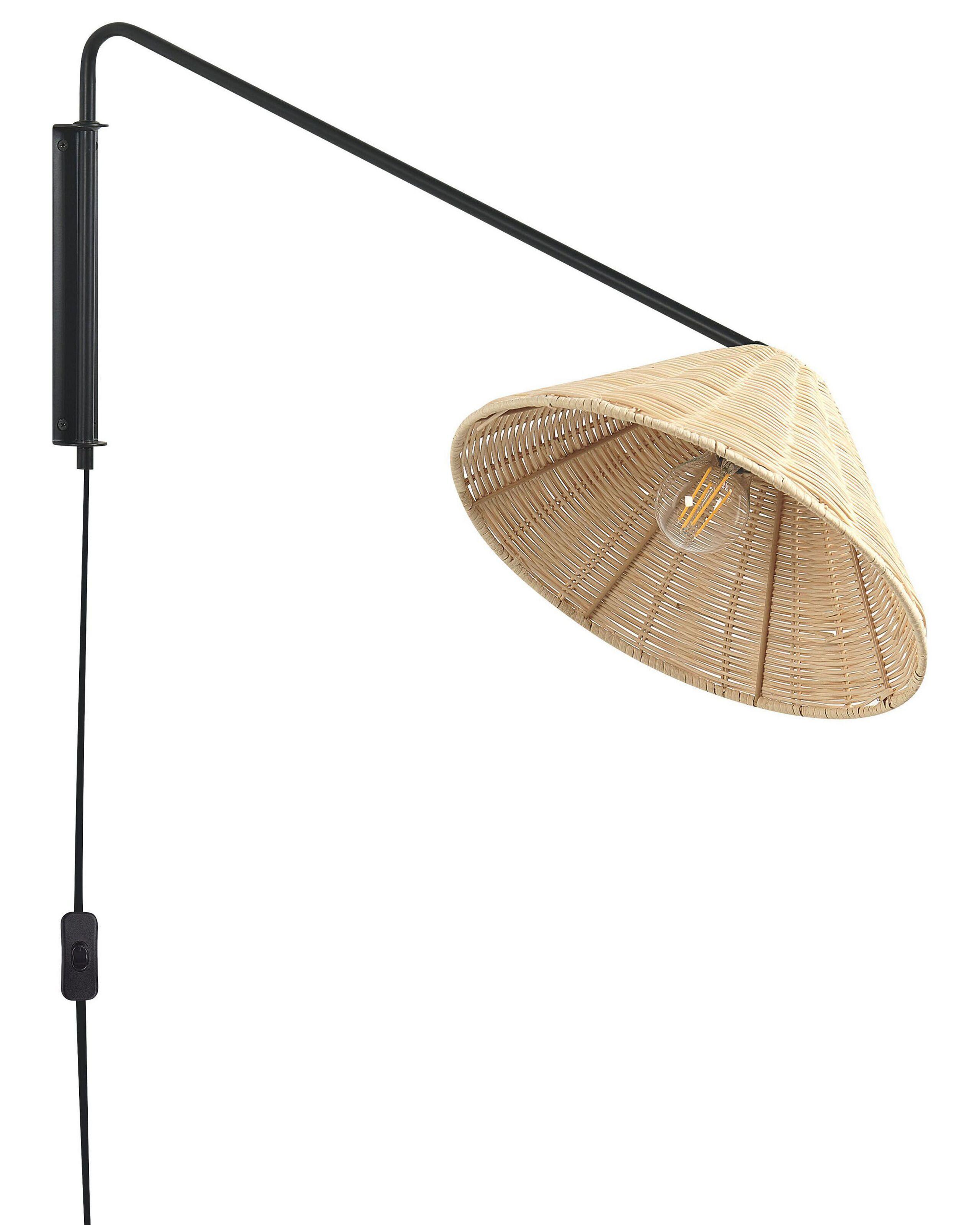 Beliani Lampe murale en Rotin Boho PALENA  