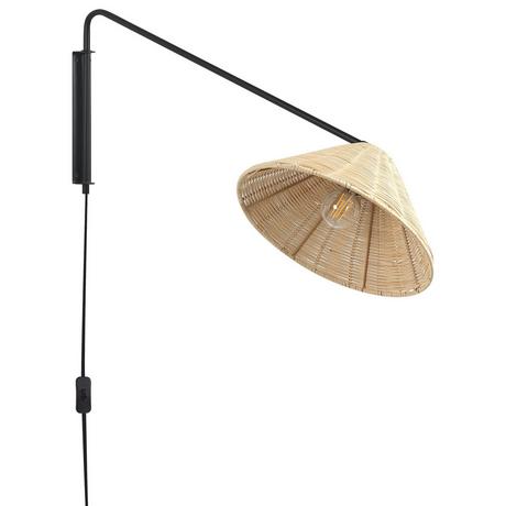 Beliani Lampe murale en Rotin Boho PALENA  