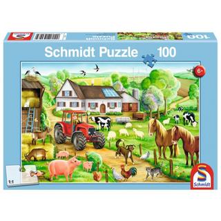 Schmidt  Puzzle Fröhlicher Bauernhof (100Teile) 
