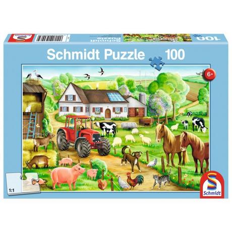 Schmidt  Puzzle Fröhlicher Bauernhof (100Teile) 