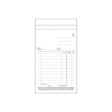 FAVORIT Kassablock 10x17,5cm 35WEISS weiss 50x2 Blatt