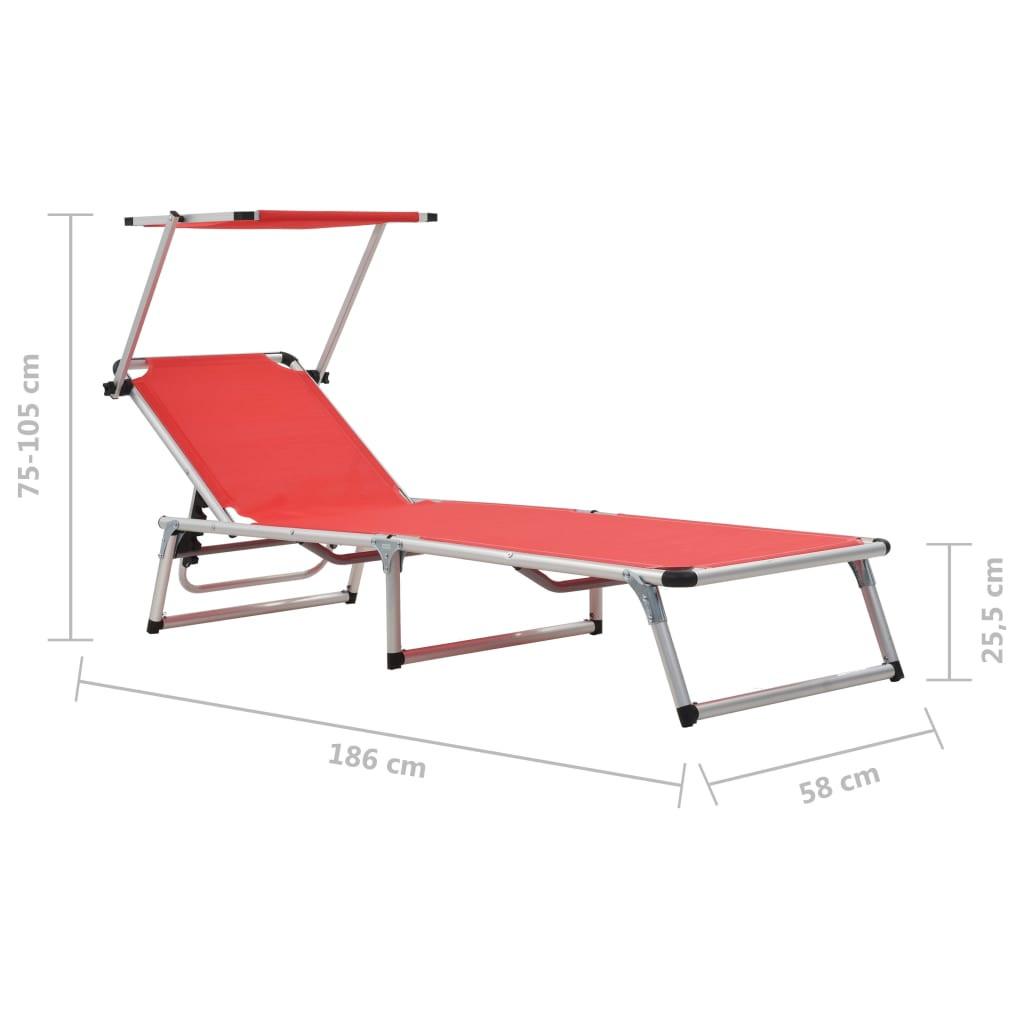 VidaXL Chaise longue aluminium  