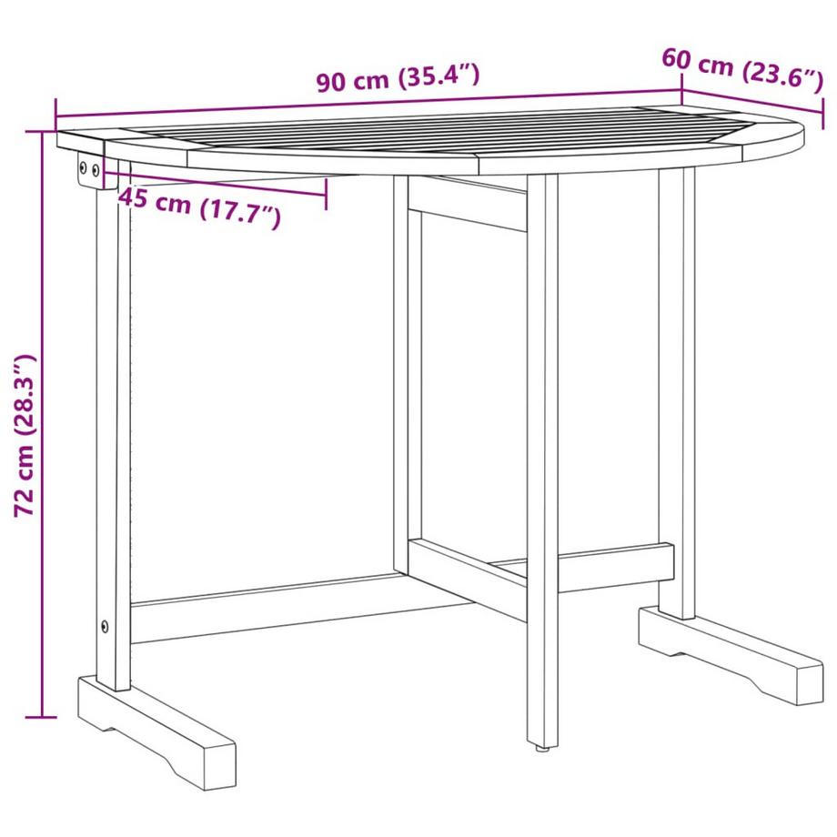VidaXL set da pranzo da giardino Legno di acacia  