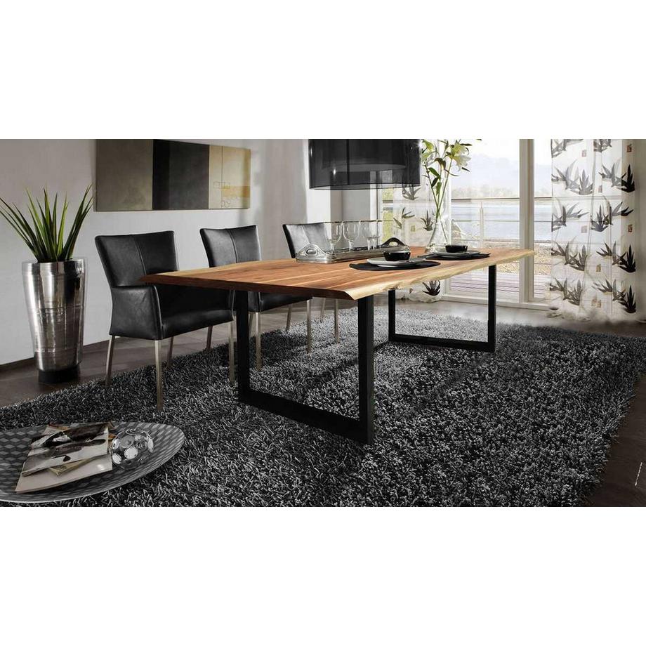 mutoni Esstisch Massivholz Akazie Stahl 120x80  