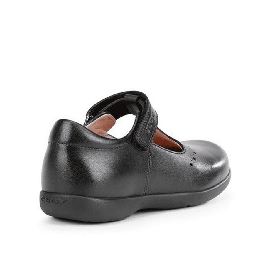 GEOX Naimara Chaussures à Bride en Cuir Verni Perforé  