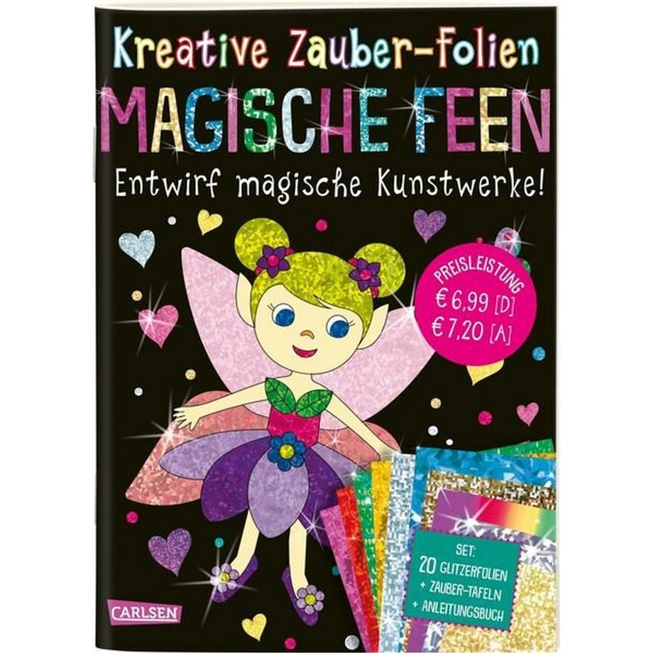 Carlsen  Kreative Zauber-Folien: Magische Feen: Set mit 10 Zaubertafeln, 20 Folien und Anleitungsbuch 