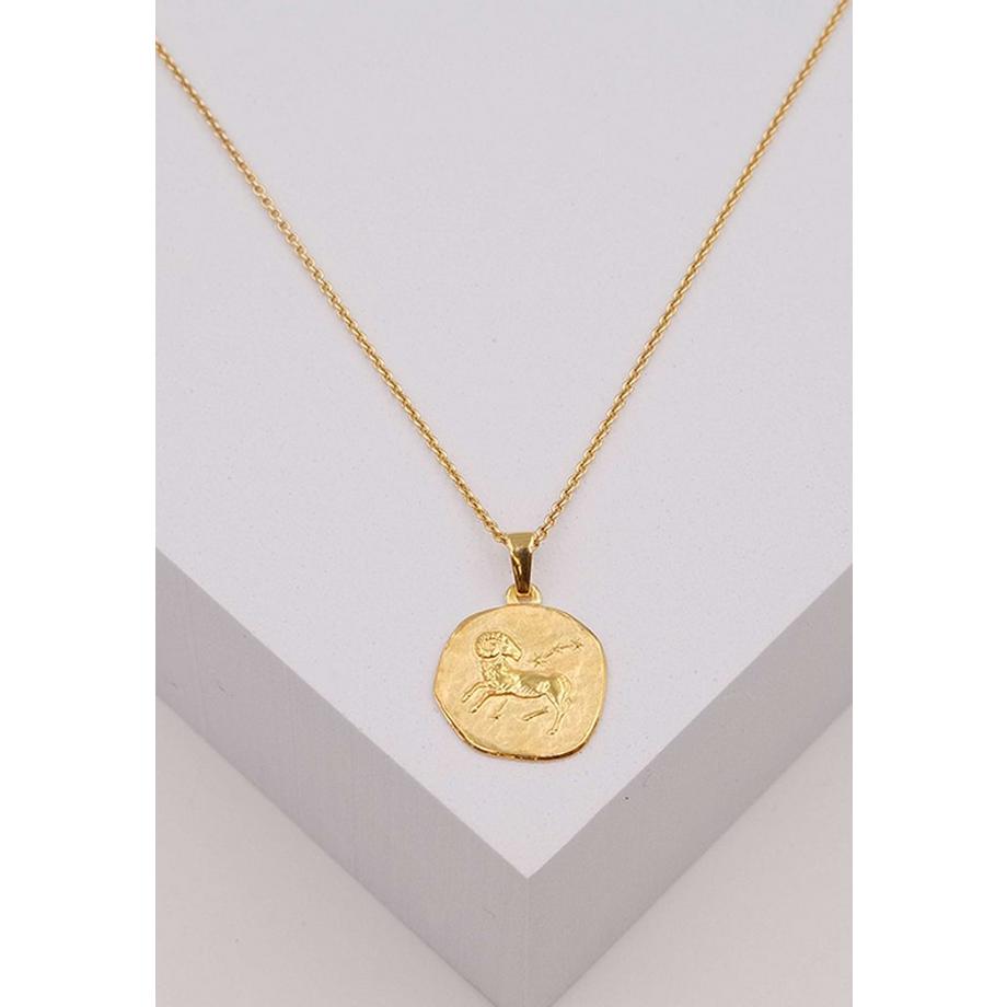 MUAU Schmuck  Anhänger Sternzeichen Widder Gelbgold 750, 16x22mm 