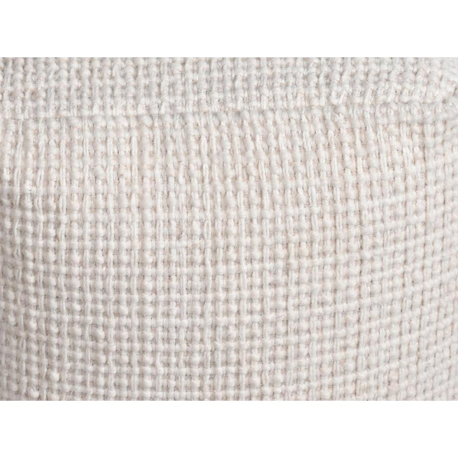 Vente-unique Pouf carré en laine ivoire LABERDEN  