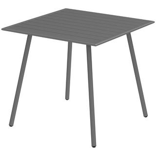 Northio Table de jardin en acier 80 x 80 x 74 cm, table buffet résistante aux intempéries avec cadre en acier, table de camping antidérapante pour 4 personnes, table de balcon, table de terrasse, table de salle à manger d'extérieur pour jardin, terrasse, balcon,  