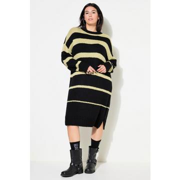 Robe oversize en maille, rayures