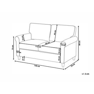 Beliani 2 Sitzer Sofa aus Polyester Retro RONNEBY  