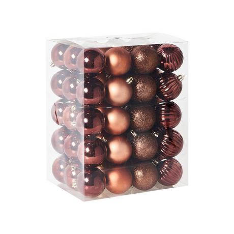 Beliani Set di 60 palline decorative en Materiale sintetico Moderno ISOJARVI  