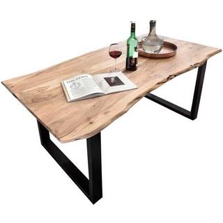 mutoni Tavolo da pranzo unico nero naturale 160x85x2,6  