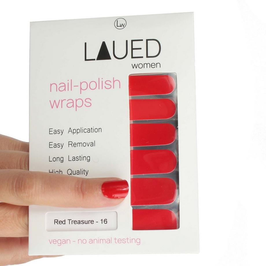 LAUED  vegane Nagelfolien solid red Red Treasure 