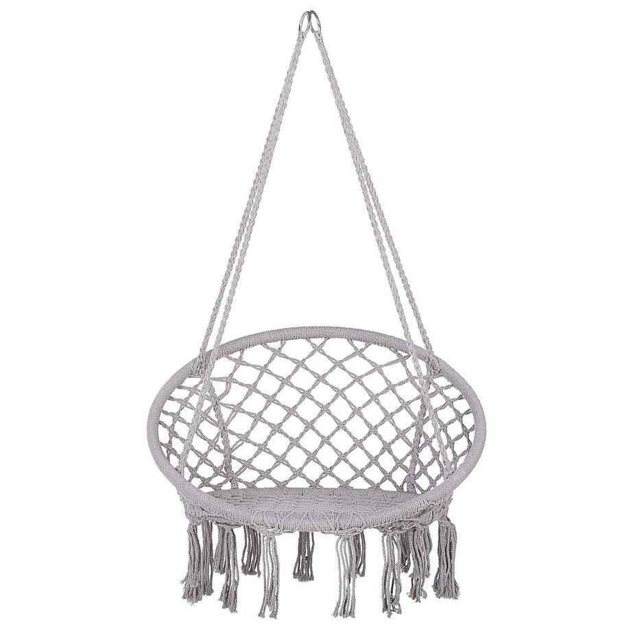 Beliani Fauteuil suspendu en Coton Boho GABELLA  