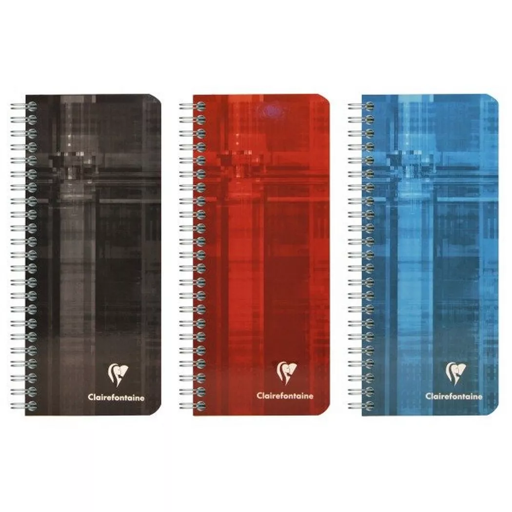 CLAIREFONTAINE Cahier spirale A8 8672C ass., quadrillé, 5mm 90 feuil.