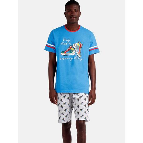 Admas  Pyjama Shorts T-Shirt Big Steps 