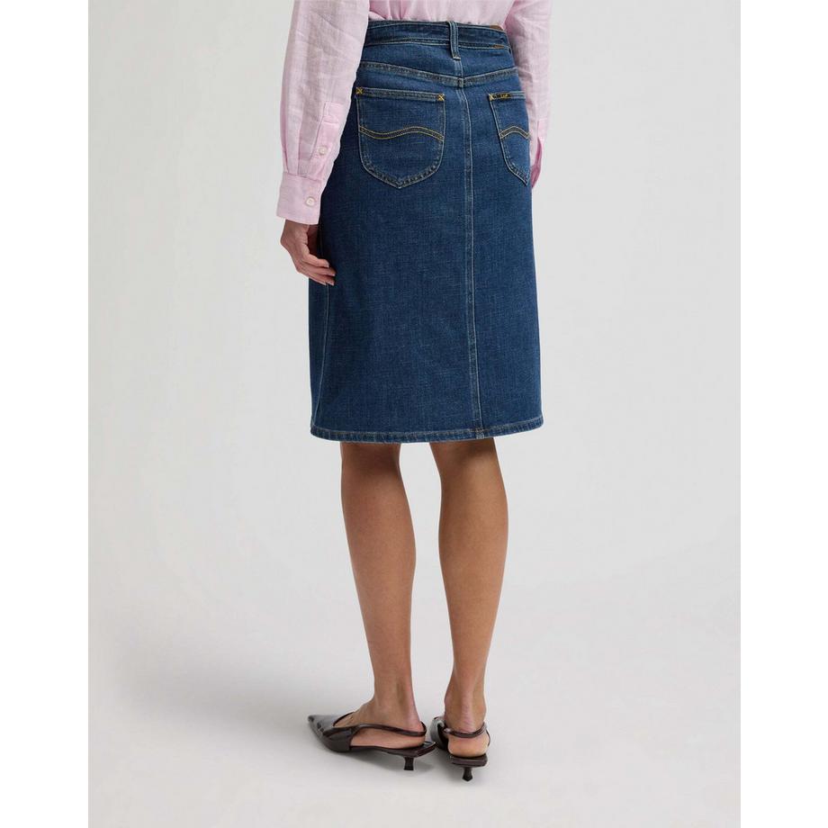 Lee Gonna in denim Midi con fiocco  