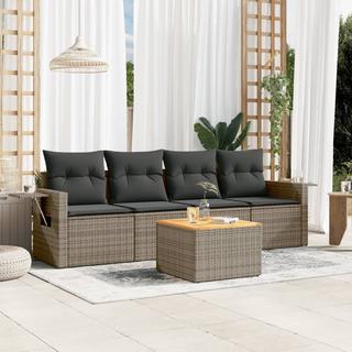 VidaXL set divano da giardino Polirattan  