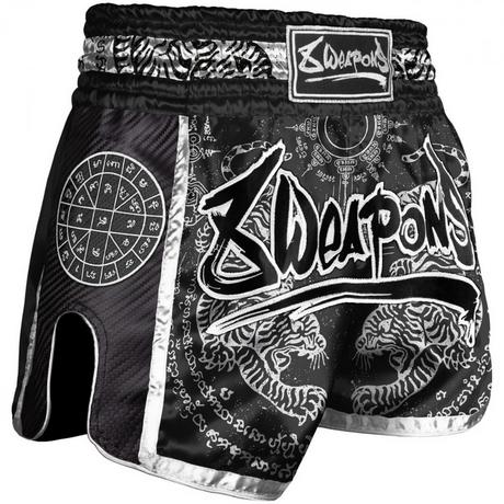 8WEAPONS  Shorts de Muay Thaï - Carbon - Sak Yant Tigers 