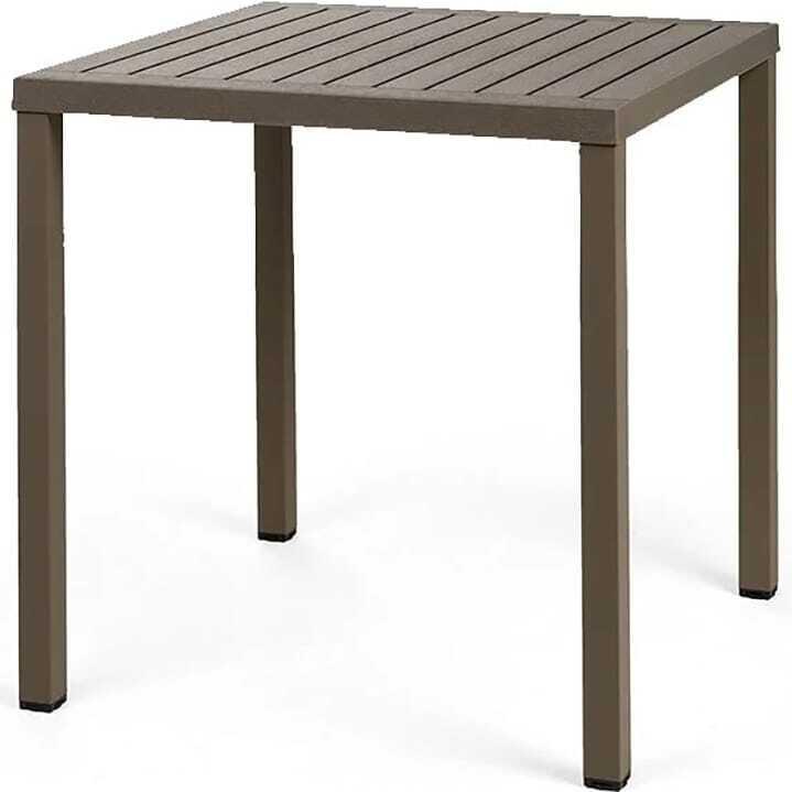 NARDI outdoor Table de jardin Cube tabacco 70x70  