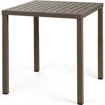 Table de jardin Cube tabacco 70x70