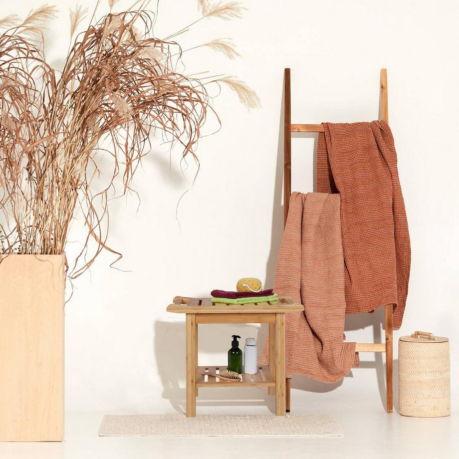 Northix  Bambus-Badhocker mit Griff und Ablage 