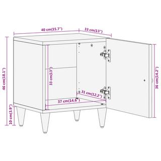 VidaXL Table de chevet bois  