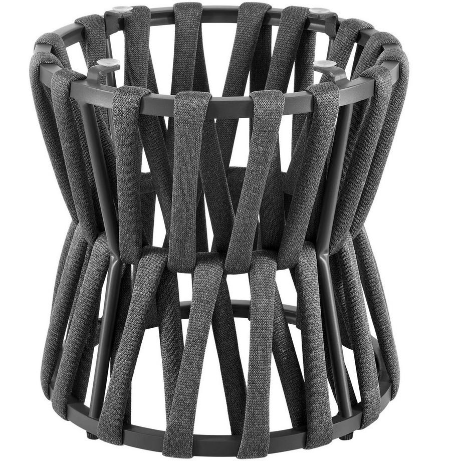 Tectake Ensemble de salon de jardin en aluminium Lugano au design cordé Lot de 2  