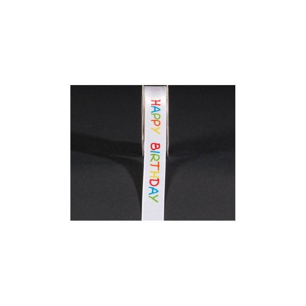 SPYK SPYK Band Cubino 16mm/3m 1889.1654 weiss/farbig Happy Birthday  