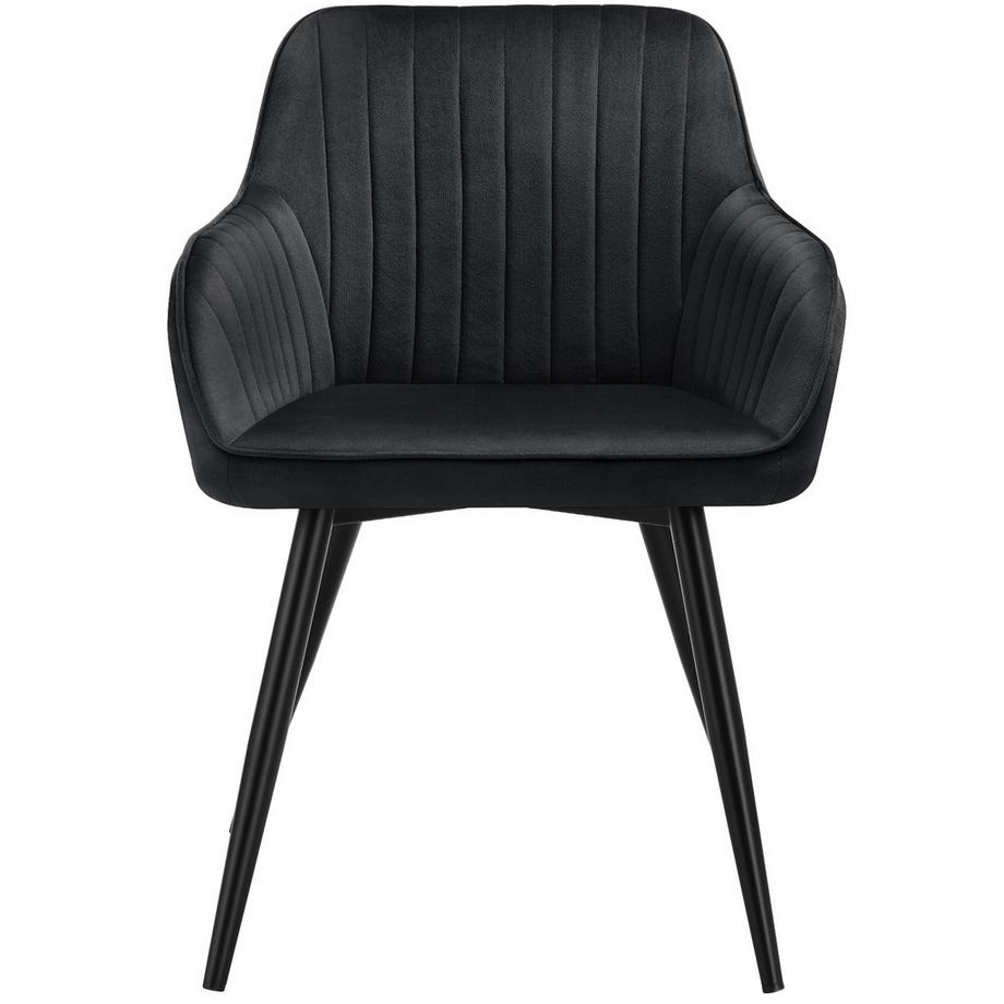 Tectake Chaise de salle à manger MARILYN en velours matelassée et capitonnée  