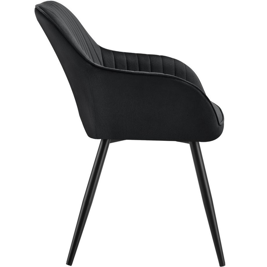 Tectake Chaise de salle à manger MARILYN en velours matelassée et capitonnée  