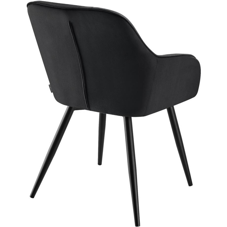 Tectake Chaise de salle à manger MARILYN en velours matelassée et capitonnée  