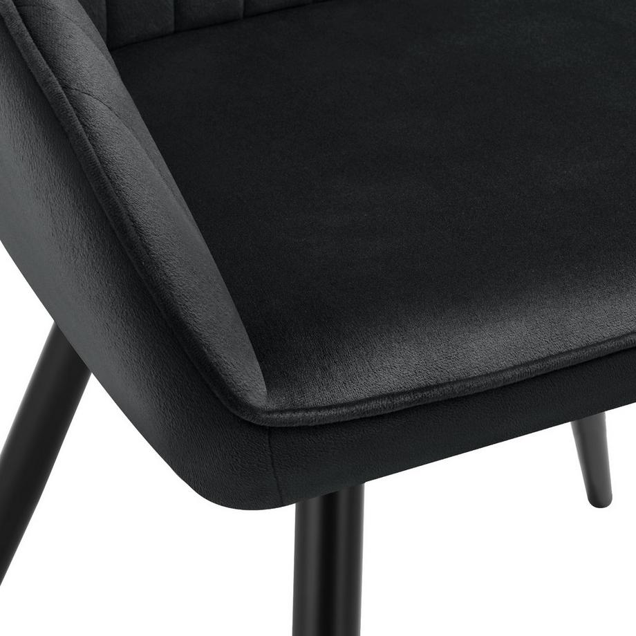 Tectake Chaise de salle à manger MARILYN en velours matelassée et capitonnée  