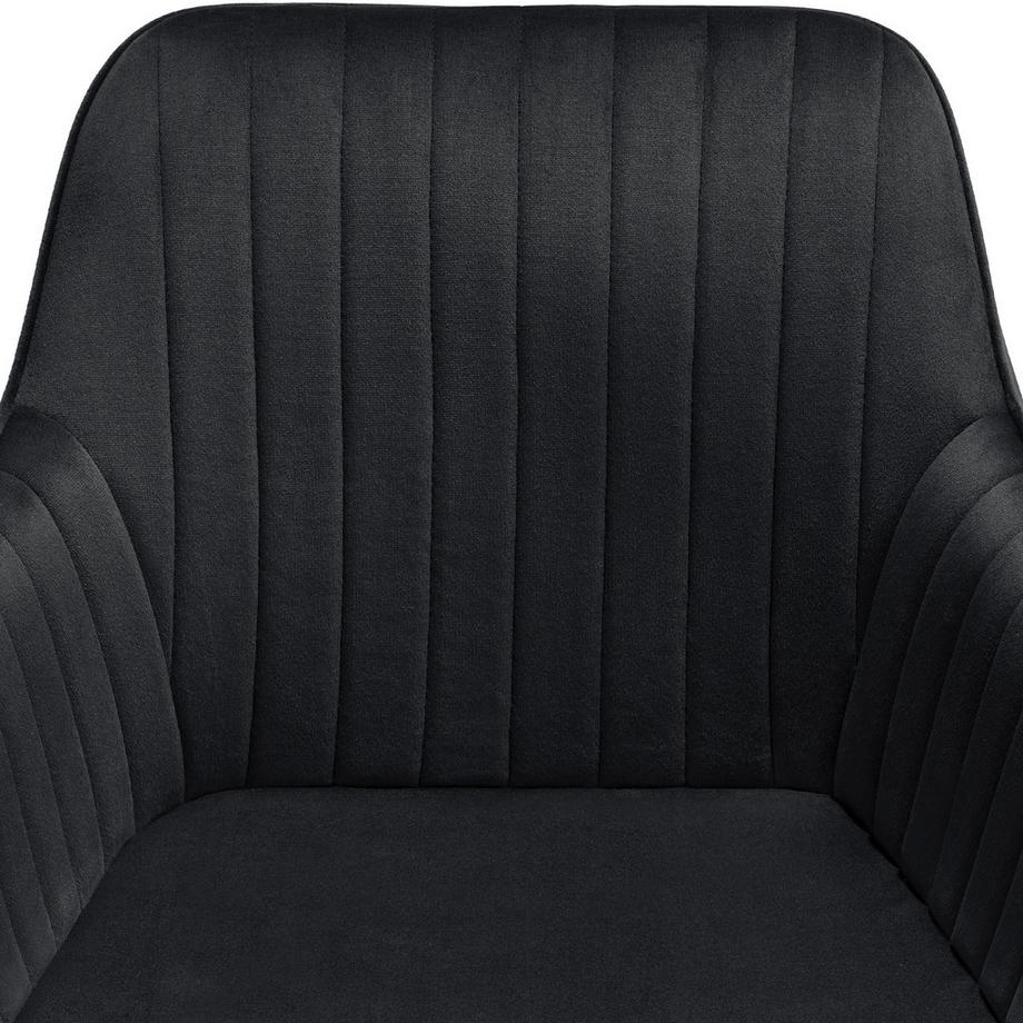 Tectake Chaise de salle à manger MARILYN en velours matelassée et capitonnée  