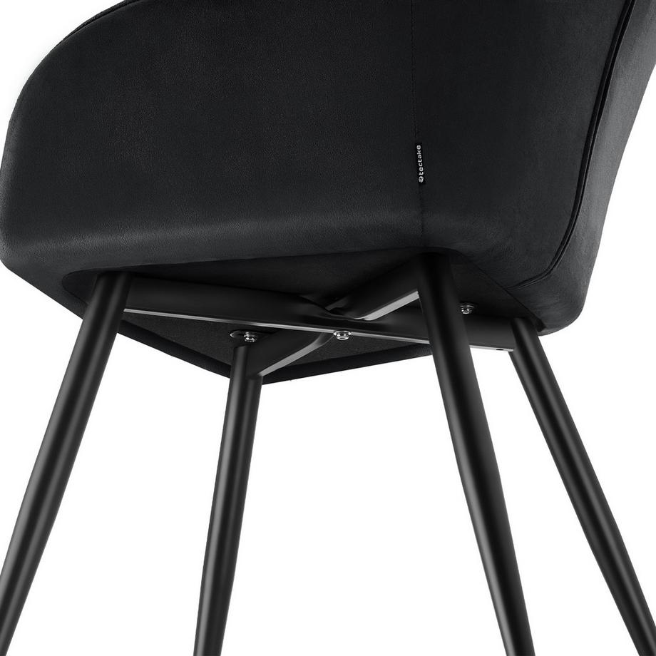 Tectake Chaise de salle à manger MARILYN en velours matelassée et capitonnée  