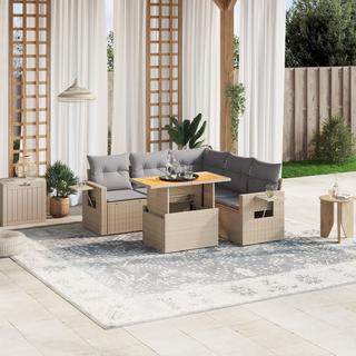 VidaXL set divano da giardino Polirattan  