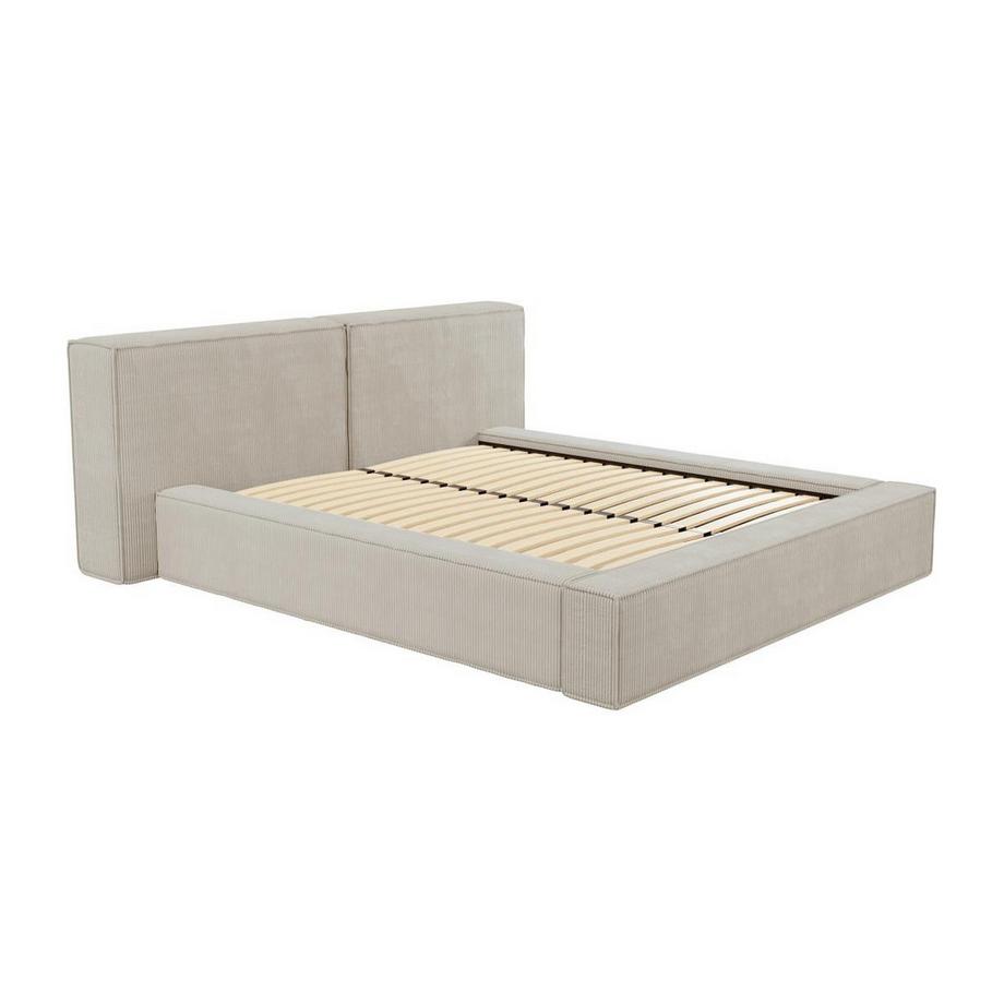 PASCAL MORABITO Bett mit Bettkasten + Matratze - 180 x 200 cm - Cord - Beige - TIMANO von Pascal Morabito  