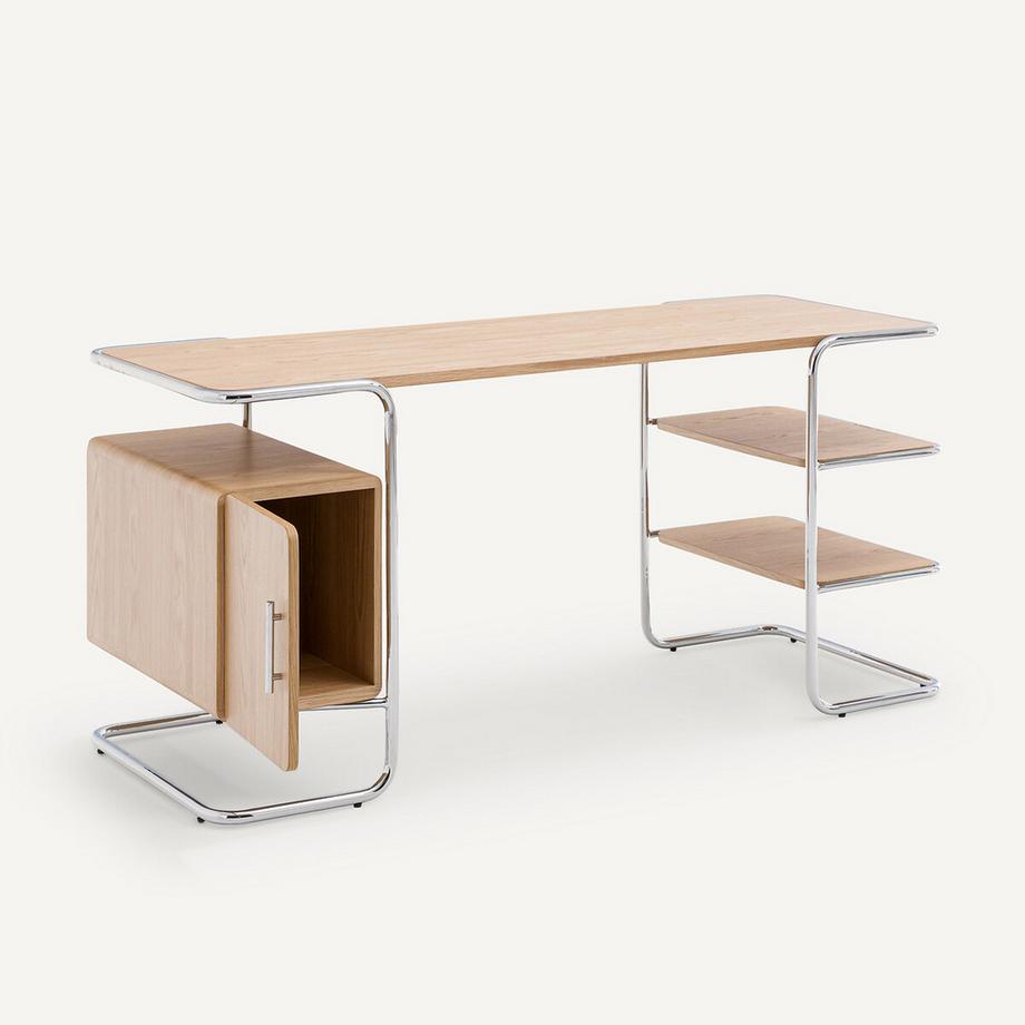 AM.PM Bureau tubulaire plaqué chêne  