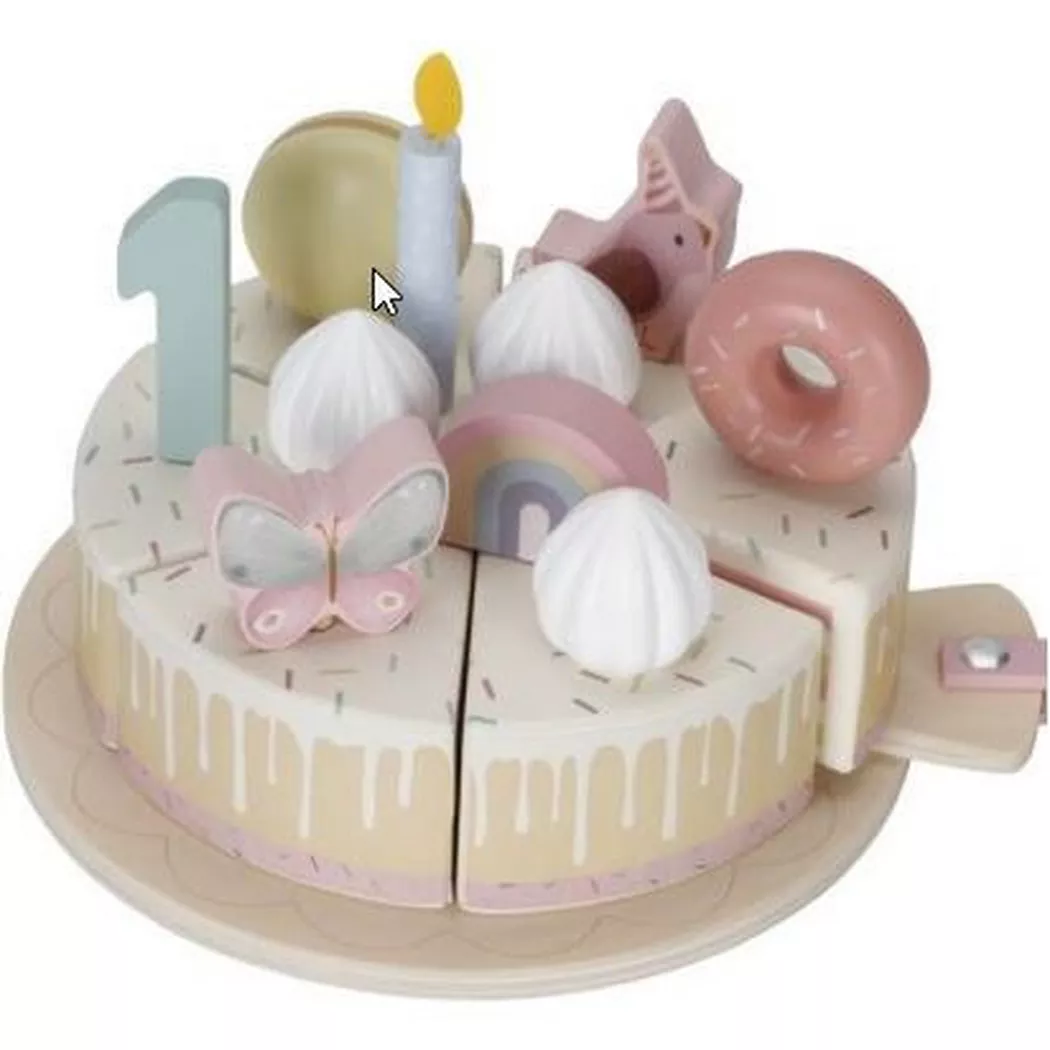 Little Dutch Wooden Birthday Cake - Pink