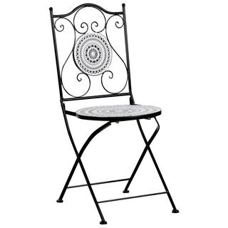 Beliani Lot de 2 chaises de jardin en Métal Rustique COMISO  