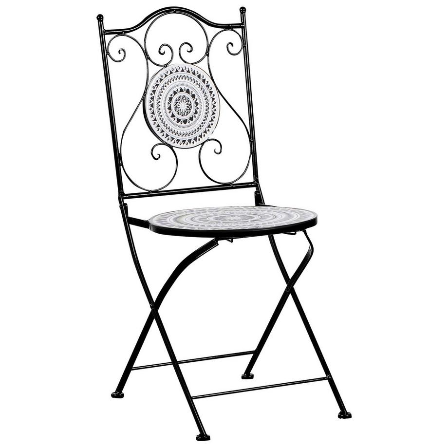 Beliani Gartenstuhl 2er Set aus Eisen Rustikal COMISO  