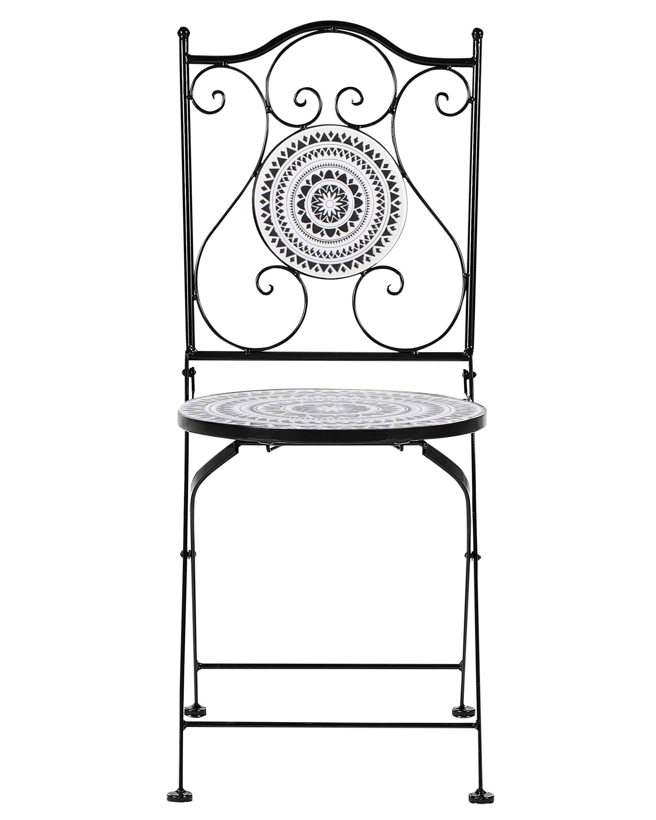 Beliani Lot de 2 chaises de jardin en Métal Rustique COMISO  