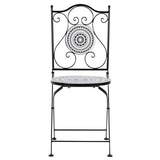 Beliani Lot de 2 chaises de jardin en Métal Rustique COMISO  