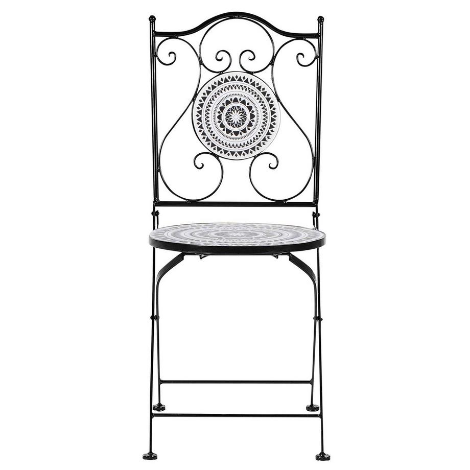 Beliani Gartenstuhl 2er Set aus Eisen Rustikal COMISO  