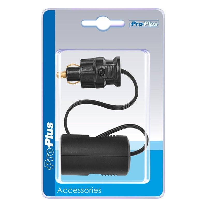 Pricenet  Adapterkabel von DIN-Stecker auf Zigarettenanzünder-Buchse 25 cm im Blister 