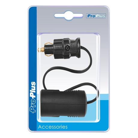 Pricenet  Adapterkabel von DIN-Stecker auf Zigarettenanzünder-Buchse 25 cm im Blister 
