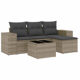 VidaXL set divano da giardino Polirattan  